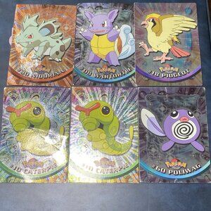 Vintage Pokemon Holo Prism Promo Cards Lot 6 Wartortle Pidgeot 1999